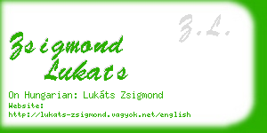 zsigmond lukats business card