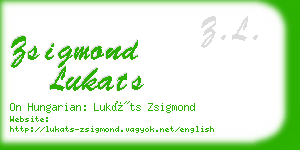 zsigmond lukats business card